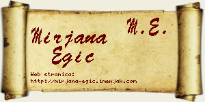 Mirjana Egić vizit kartica